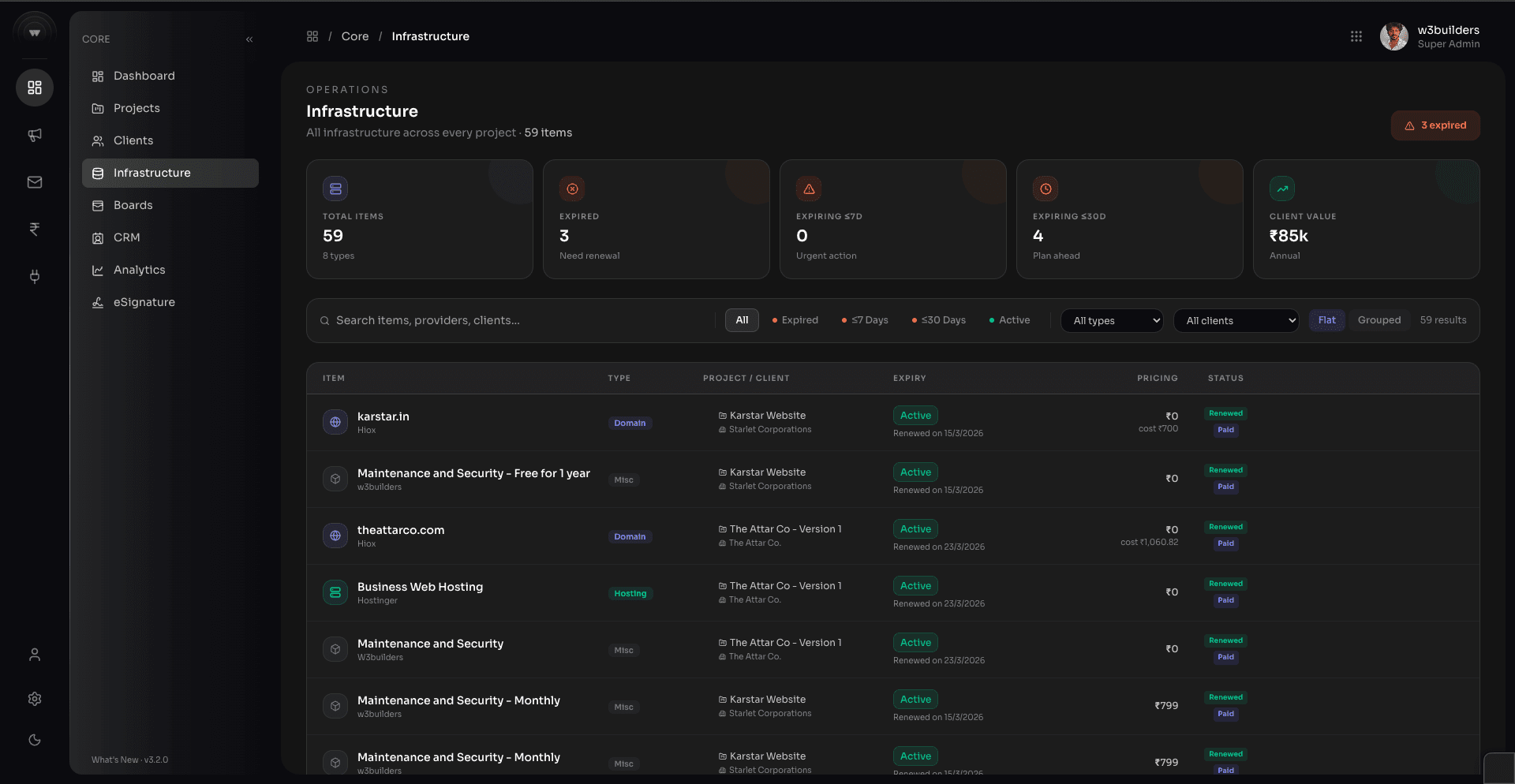 Infrastructure Manager — W3builders AOP
