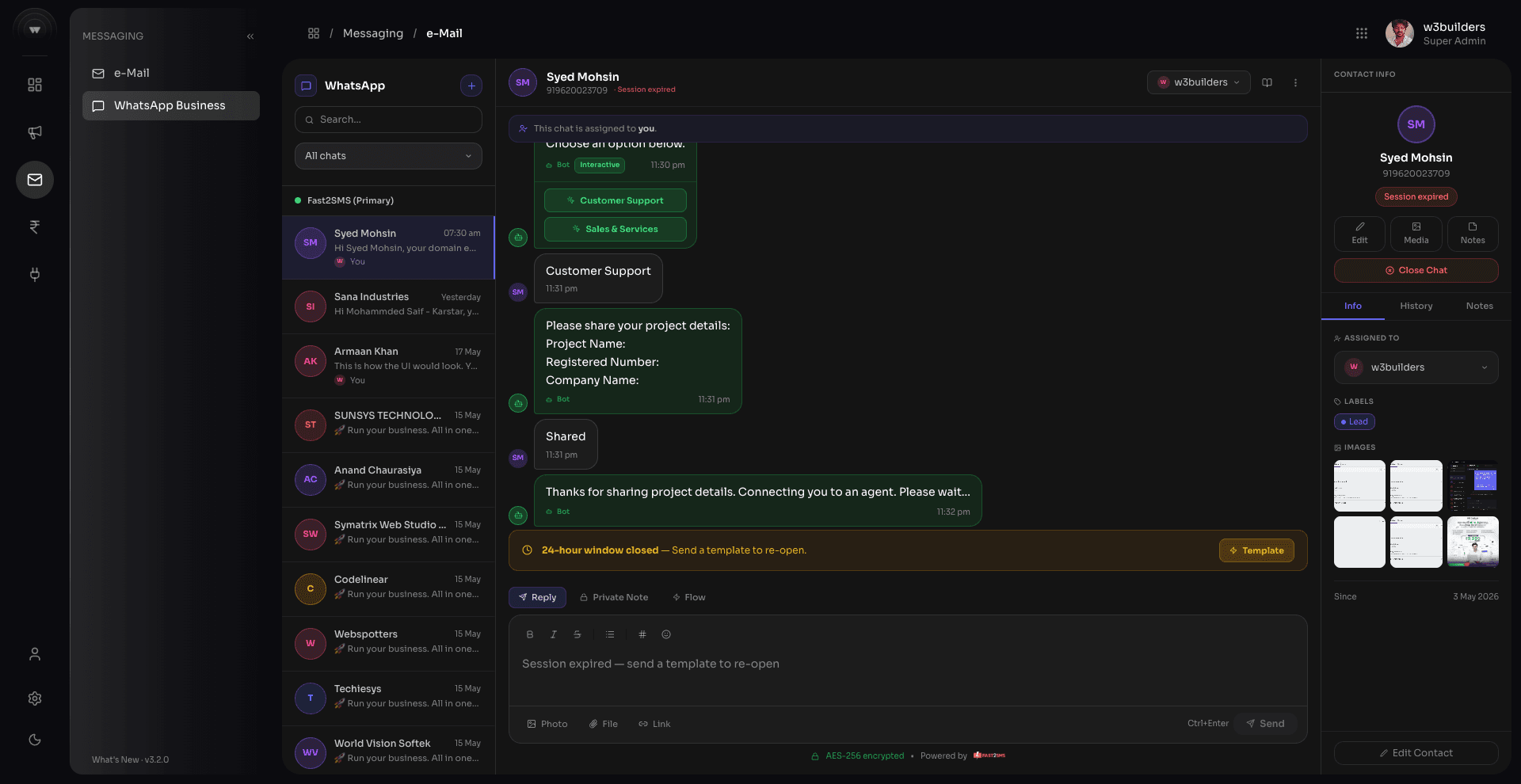 Unified Inbox — W3builders AOP