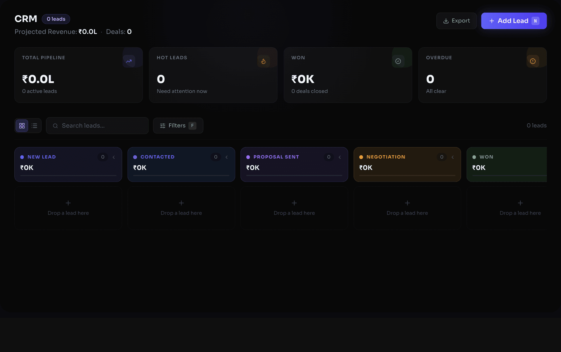 Kanban, sprints, and team velocity — built in.