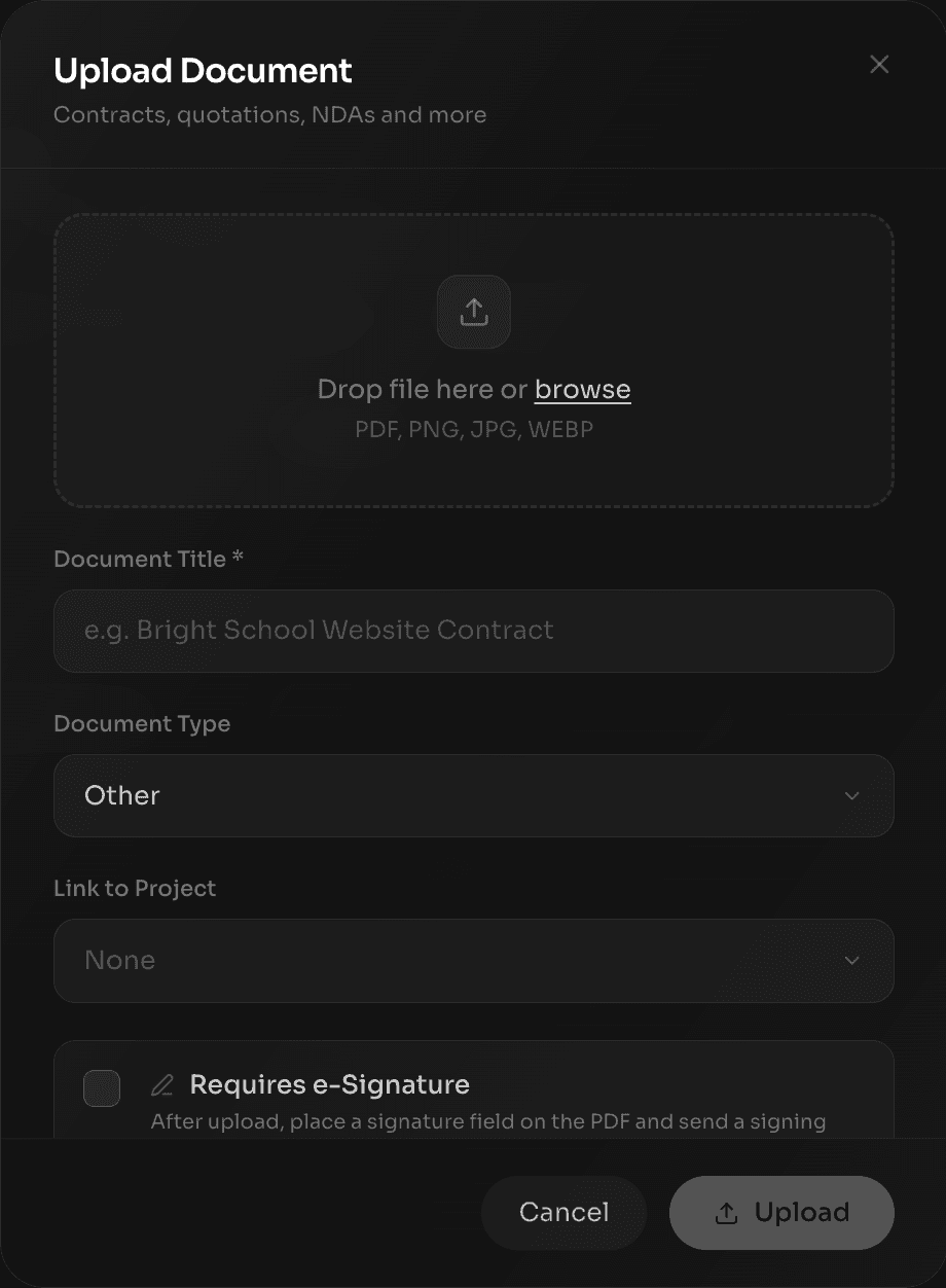 Send, sign, and store — without leaving AOP.