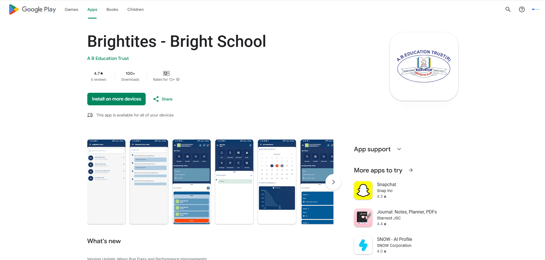 Brightites School App